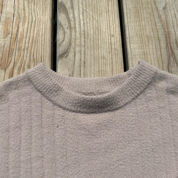 Aerie Sz M Womens Comfy Beige Chunky Sweater Super Soft Cozy - Picture 2 of 16